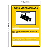 Cartel Zona Videovigilada Nuevo Modelo Homologado A5 Interior-exterior- Cartel Disuasorio Pvc Flexible- Placa…